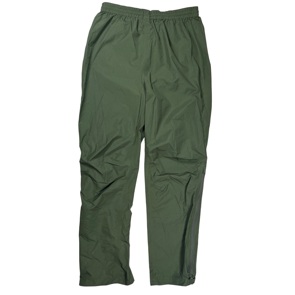 Cabelas Gore-Tex Paclite Rain Pants Mens M Tall Green Waterproof Hiking Shell